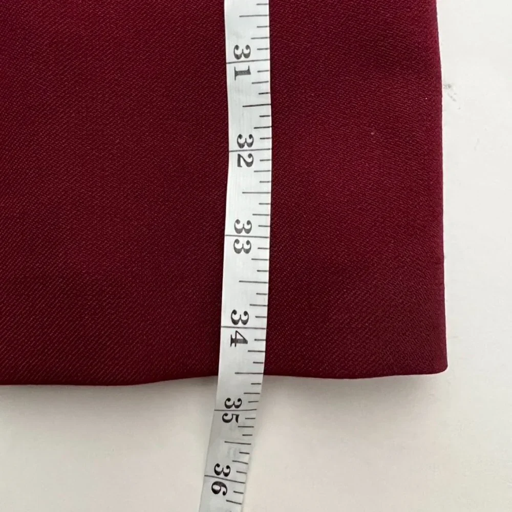 Tara Jarmon Paris Blazer Dress Women's Euro 36 | US 6 Burgundy Tailored Midi - Picture 13 of 16